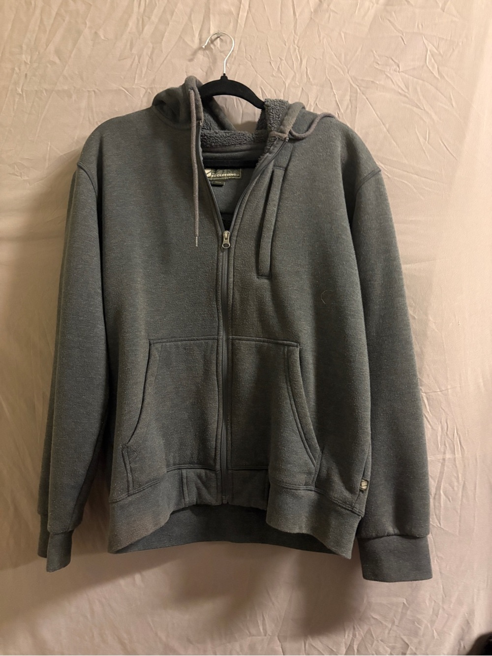 Men's Zip-Up Hoodie Sweatshirt - Charcoal Gray
